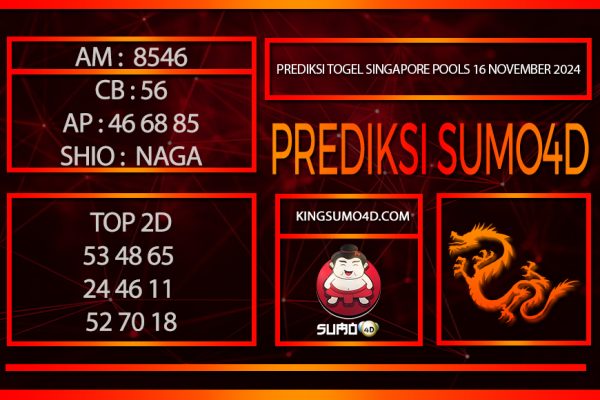 PREDIKSI TOGEL SINGAPORE POOLS/16/NOVEMBER/2024